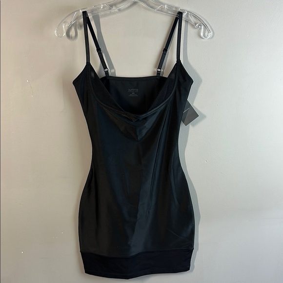 NWT Yummie by Heather Thomson Womens Black Shapewear Dress Sz M Bustless Slip - Picture 1 of 13